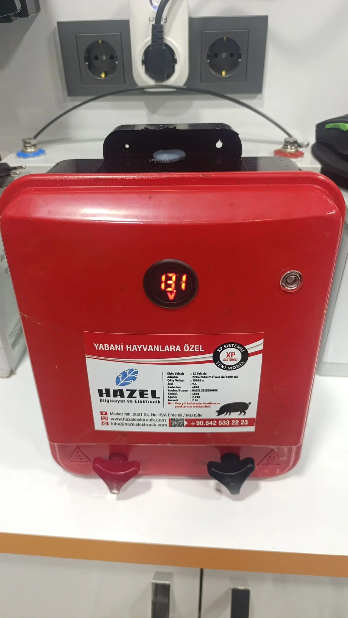 12 Amper Lifepo4 Bataryalı Hazel Elektrikli Çit Cihazı Domuz Ve Ayı Kovucu